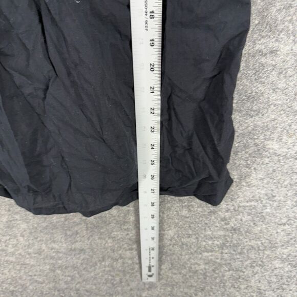 Maybell Blouse Women XL Black 1/2 Button Short Sleeve Round Neck Casual Solid - Picture 5 of 6